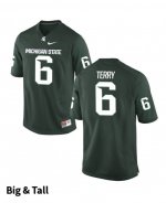 Men's Damion Terry Michigan State Spartans #6 Nike NCAA Green Big & Tall Authentic College Stitched Football Jersey AZ50S63JC